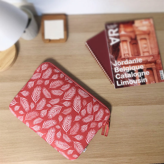 Capa MacBook Pro/Air 13 Basics ²Life Botanic Vermelho