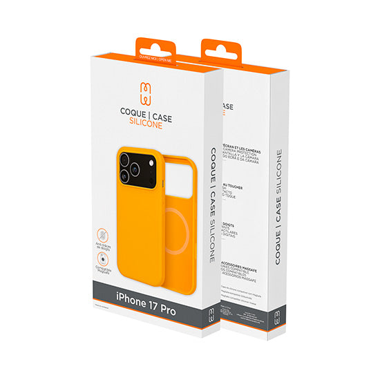 Capa de silicone MagSafe iPhone 17 Pro Laranja