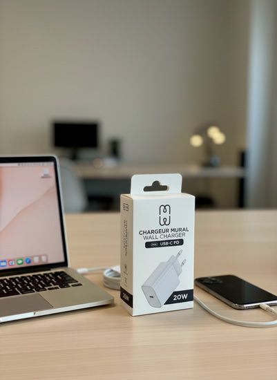 Carregador USB-C PD 20W Branco
