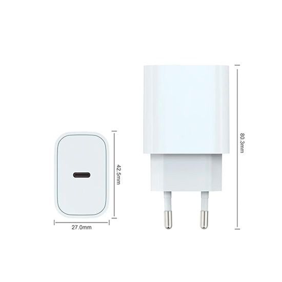 Carregador USB-C PD 20W Branco