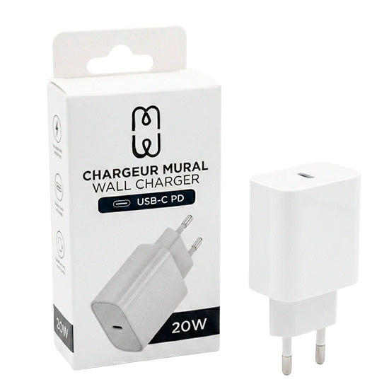 Carregador USB-C PD 20W Branco