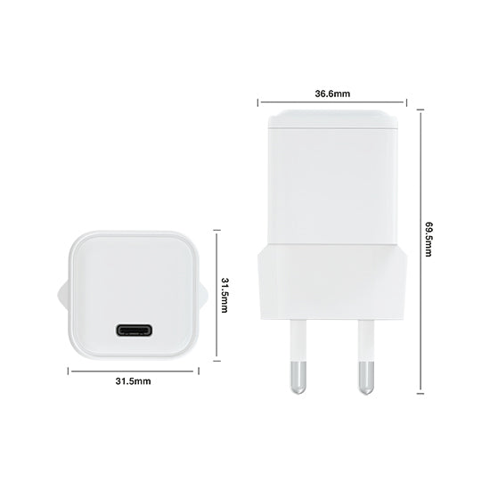 Carregador 35W USB-C PD Branco