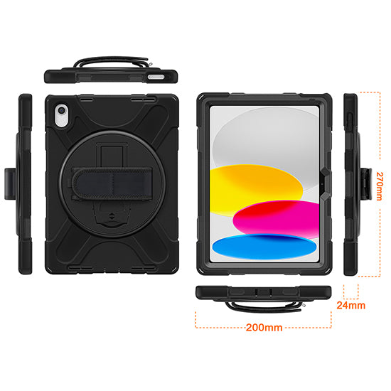 Capa Securit Rotativa iPad 11 (2025 - 11ª ger) e 10.9 (2022 - 10ª ger) Preta Polybag