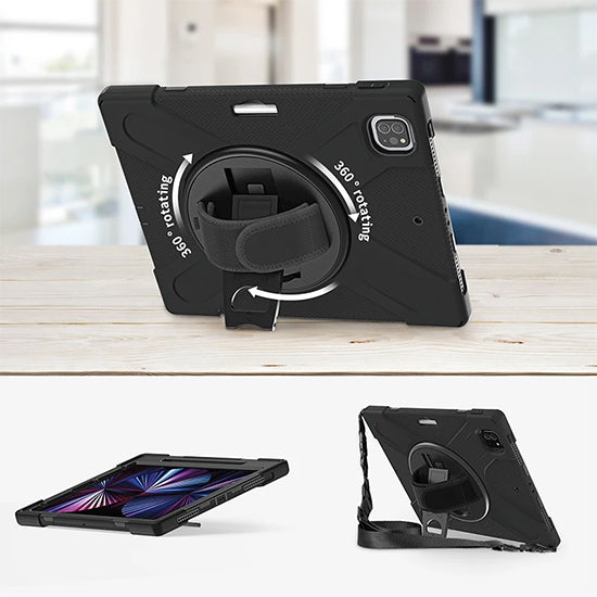 Capa Securit Rotativa iPad Pro 12.9 (2021/22 - 5/6ª ger.) Preto Polybag