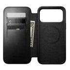 Folio de Couro Modern Horween iPhone 18 Pro Max / 17 Pro Max Preto