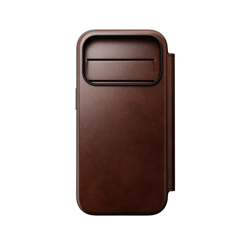 Folio de Couro Modern Horween iPhone 18 Pro / 17 Pro Rustic Brown