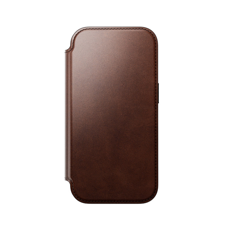 Folio de Couro Modern Horween iPhone 18 Pro / 17 Pro Rustic Brown