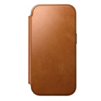 Folio Modern de couro iPhone 18 Pro English Tan