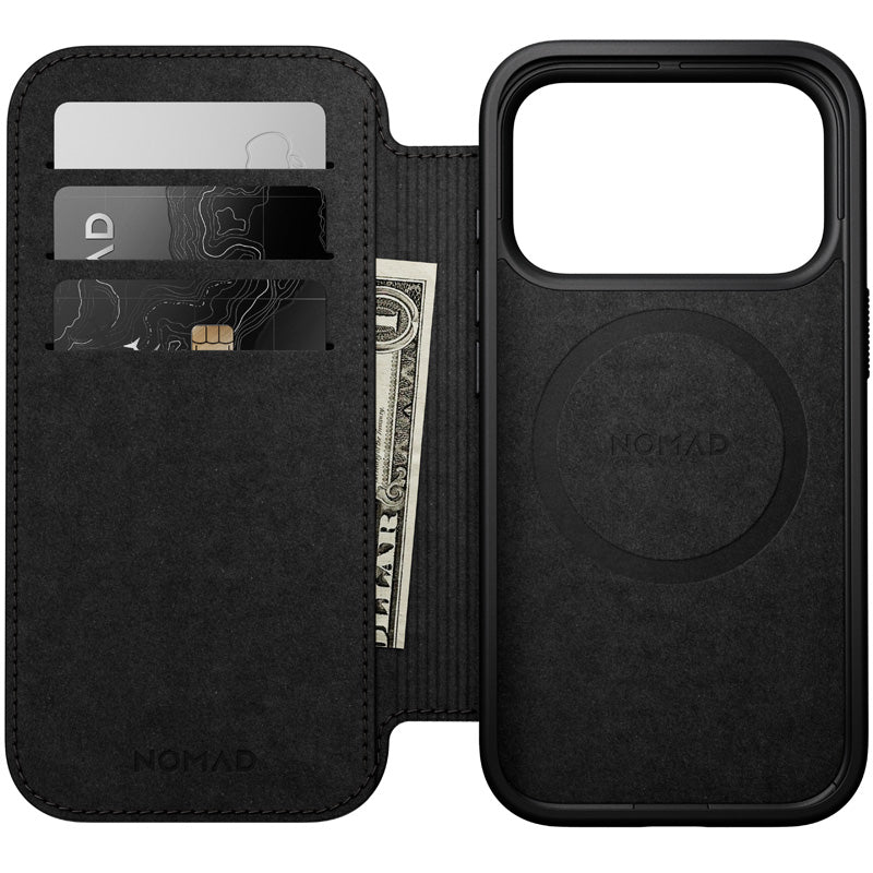 Modern Leather Folio iPhone 18 Pro Preto