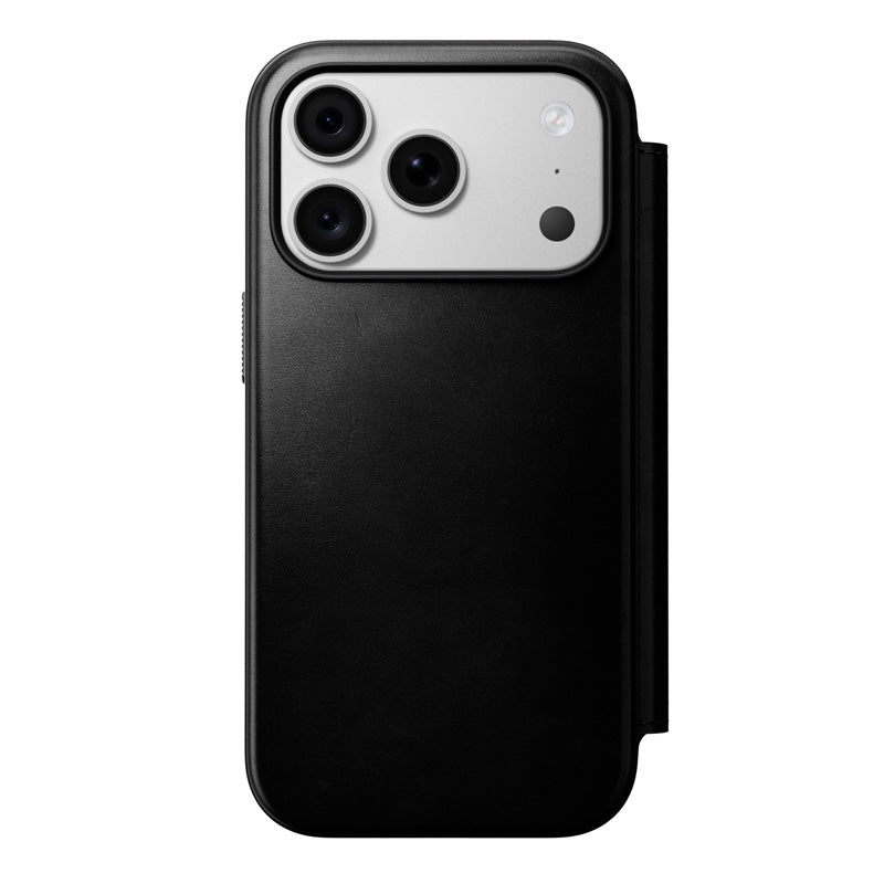 Folio de Couro Modern Horween iPhone 18 Pro / 17 Pro Preto