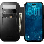 Folio de Couro Modern Horween iPhone 18 Pro / 17 Pro Preto