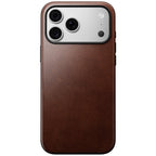 Capa Modern Horween de couro para iPhone 18 Pro Max / 17 Pro Max Rustic Brown