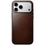 Capa Modern Horween de couro para iPhone 18 Pro Max / 17 Pro Max Rustic Brown