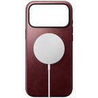 Capa Modern Horween de couro iPhone 18 Pro Max Burgundy