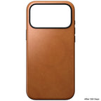 Capa de couro Modern iPhone 18 Pro Max English Tan