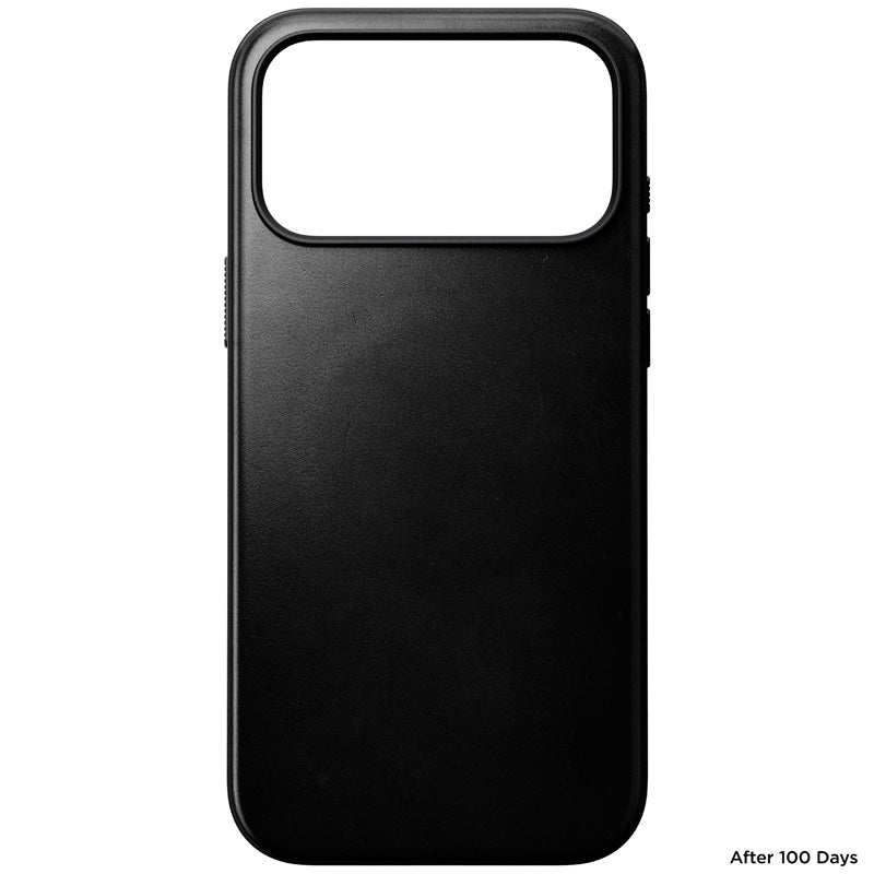 Capa Modern Horween em couro iPhone 18 Pro Max Preto