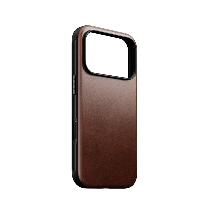 Capa de Couro Horween Moderna iPhone 18 Pro / 17 Pro Rustic Brown