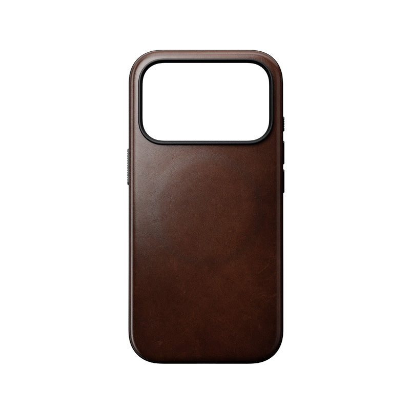 Capa de Couro Horween Moderna iPhone 18 Pro / 17 Pro Rustic Brown