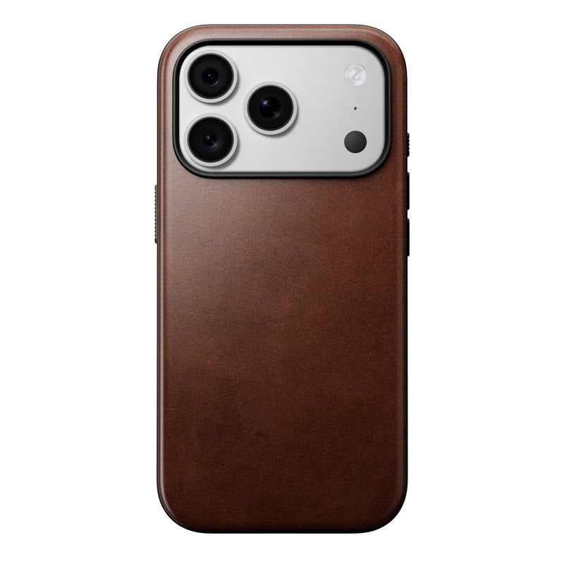 Capa de Couro Horween Moderna iPhone 18 Pro / 17 Pro Rustic Brown