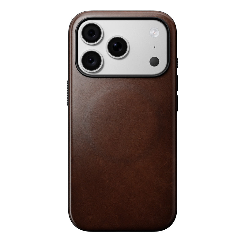Capa de Couro Horween Moderna iPhone 18 Pro / 17 Pro Rustic Brown