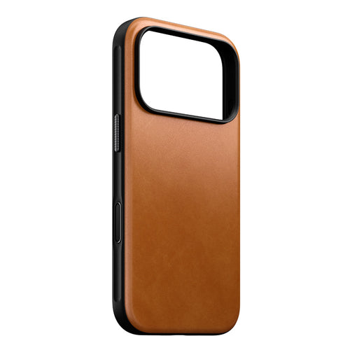 Capa Modern Leather iPhone 18 Pro English Tan