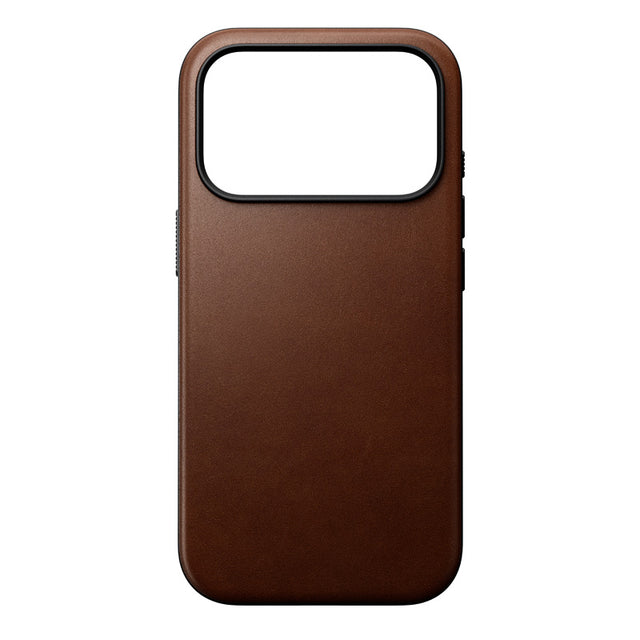 Capa de couro Modern iPhone 18 Pro Rustic Brown