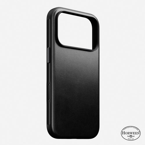 Capa Modern Horween de Couro iPhone 18 Pro / iPhone 17 Pro Preto