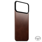 Capa traseira magnética de couro Horween iPhone 18 Pro Max Rustic Brown