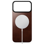 Capa traseira magnética de couro Horween iPhone 18 Pro Max Rustic Brown