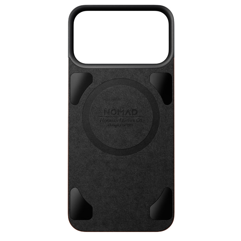Capa traseira magnética de couro Horween iPhone 18 Pro Max Rustic Brown