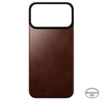 Capa traseira magnética de couro Horween iPhone 18 Pro Max Rustic Brown