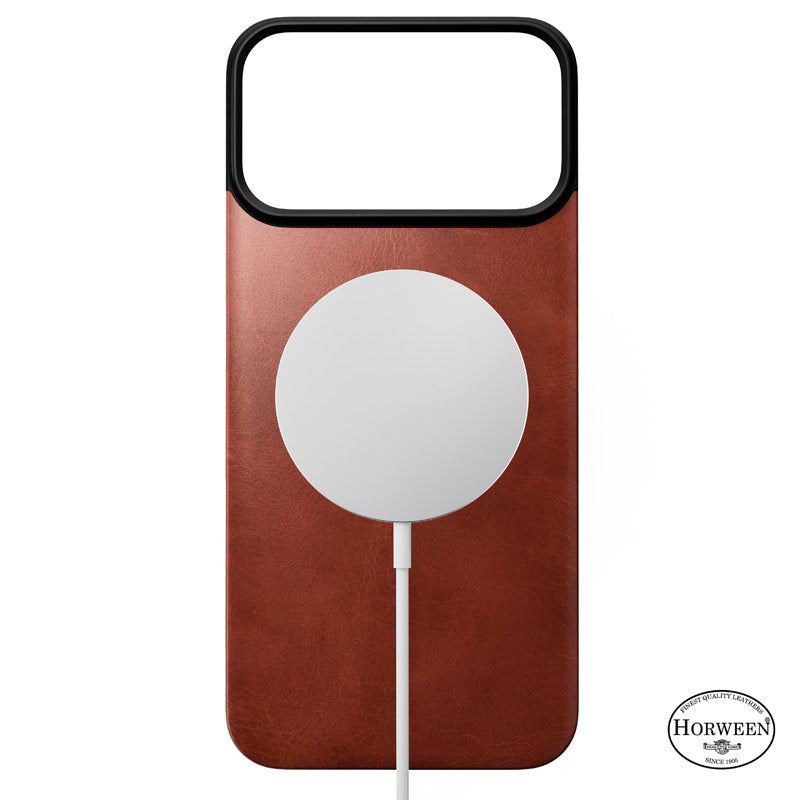 Capa traseira magnética de couro Horween iPhone 18 Pro Max Olde Dublin