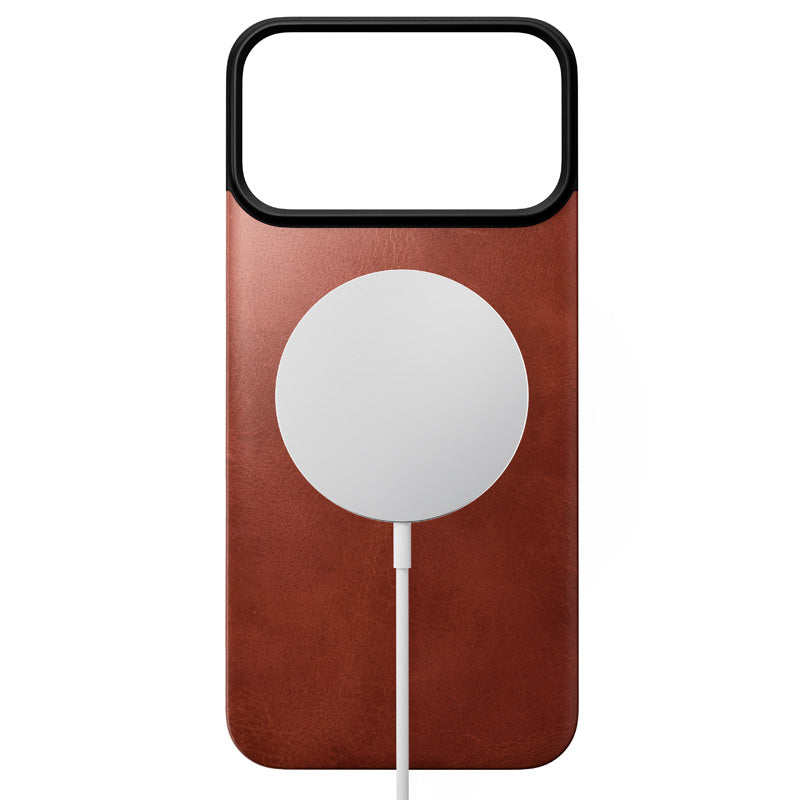 Capa traseira magnética de couro Horween iPhone 18 Pro Max Olde Dublin