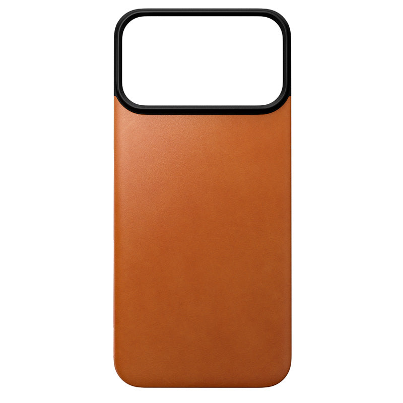 Capa traseira magnética de couro Horween iPhone 18 Pro Max Saddle