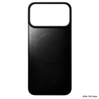 Capa traseira magnética de couro Horween iPhone 18 Pro Max Preto
