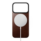 Capa traseira magnética de couro Horween iPhone 18 Pro Rustic Brown