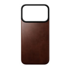 Capa traseira magnética de couro Horween iPhone 18 Pro Rustic Brown