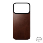 Capa traseira magnética de couro Horween iPhone 18 Pro Rustic Brown