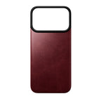 Capa traseira magnética de couro Horween iPhone 18 Pro Burgundy