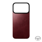 Capa traseira magnética de couro Horween iPhone 18 Pro Burgundy