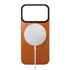 Capa traseira magnética de couro Horween iPhone 18 Pro Saddle