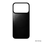 Capa traseira magnética de couro Horween iPhone 18 Pro Preto