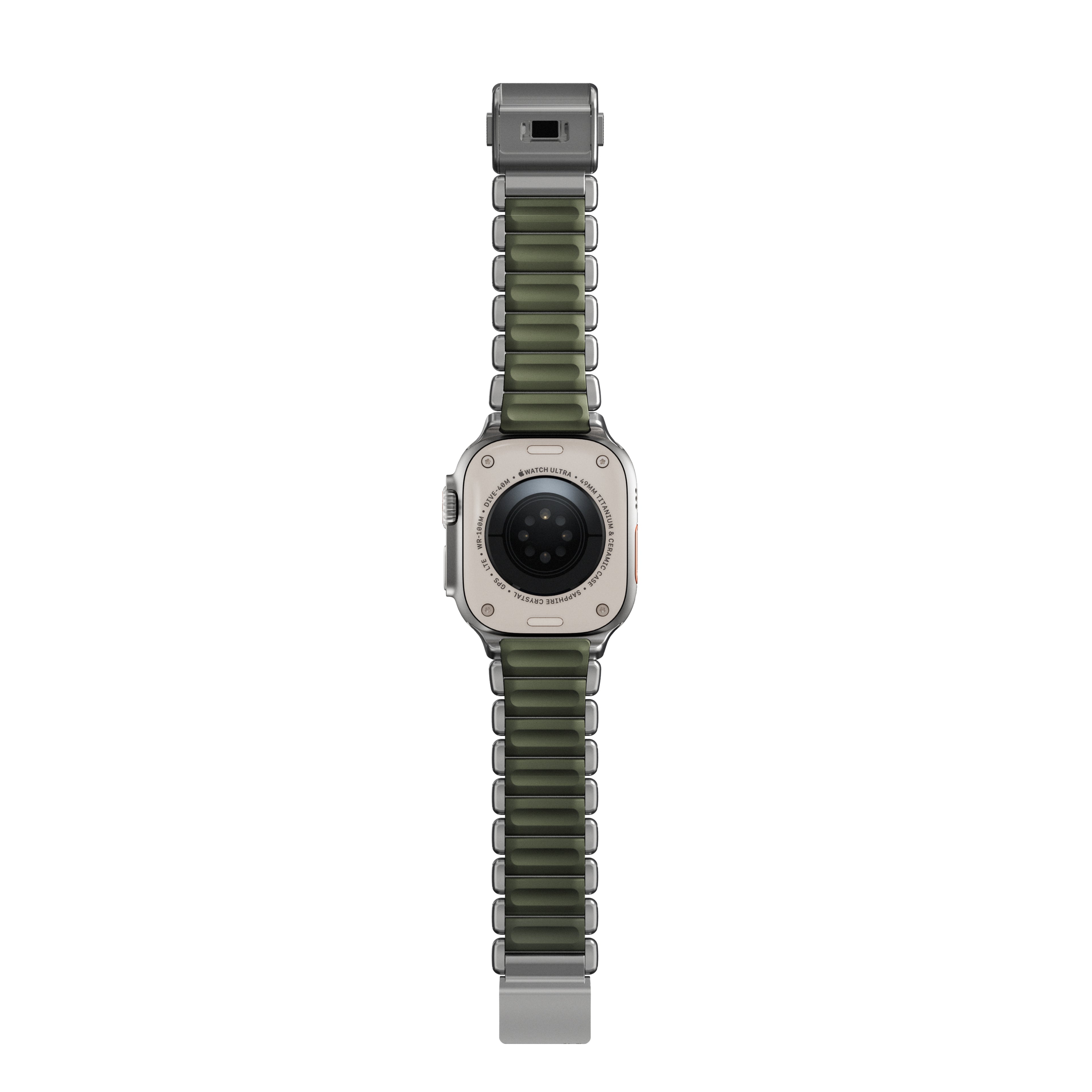 Pulseira Stratos 49mn Natural Titanium/Forest Green FKM
