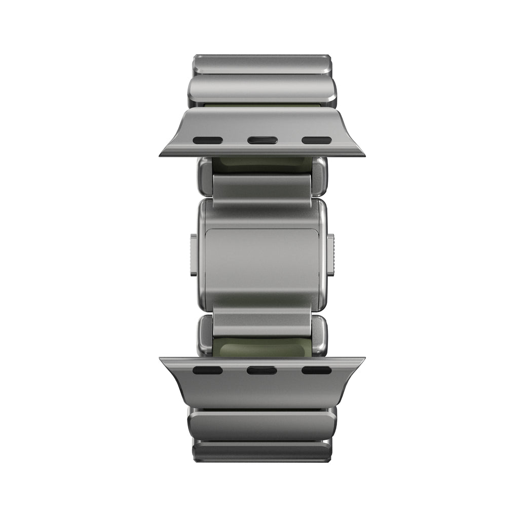 Pulseira Stratos 49mn Natural Titanium/Forest Green FKM