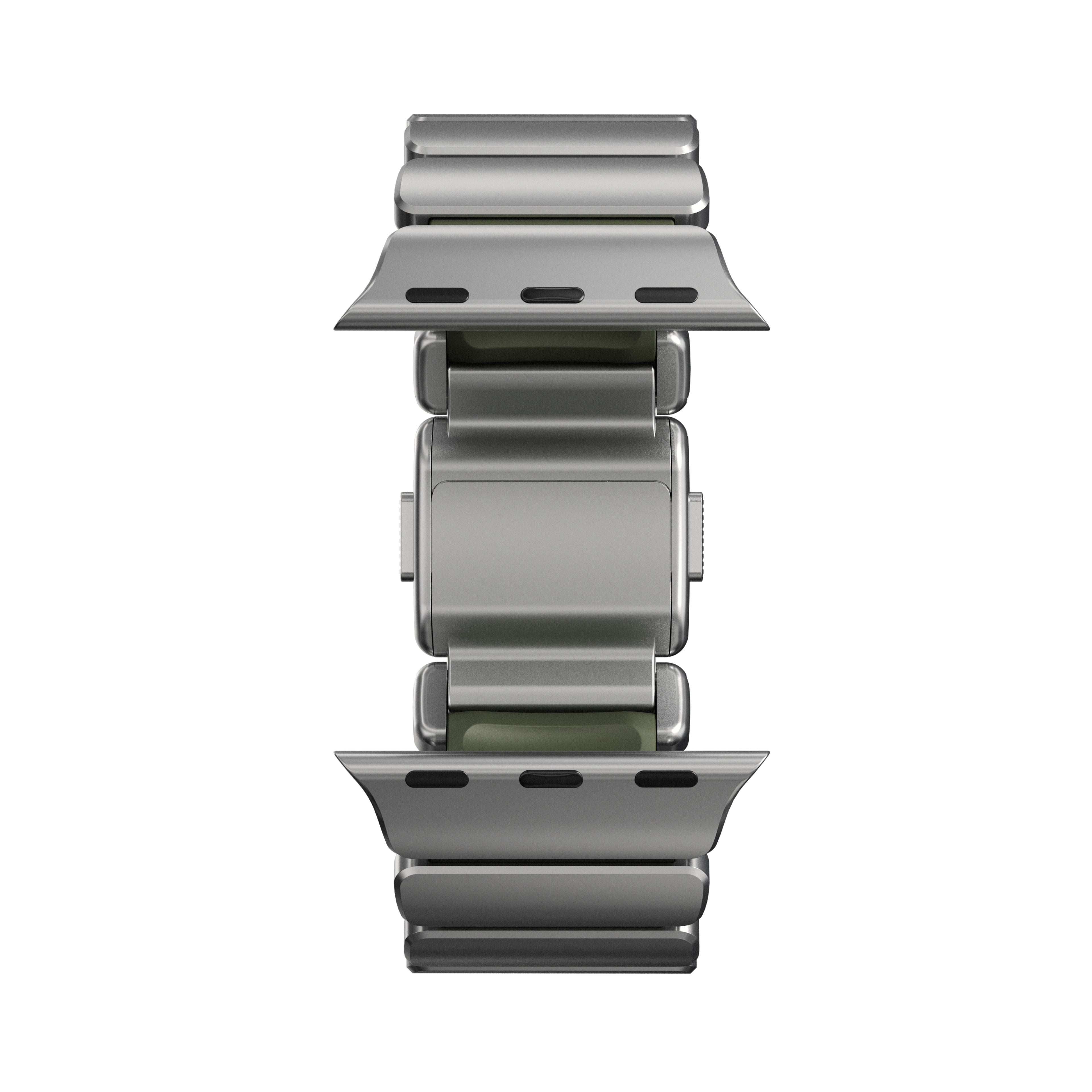 Pulseira Stratos 49mn Natural Titanium/Forest Green FKM