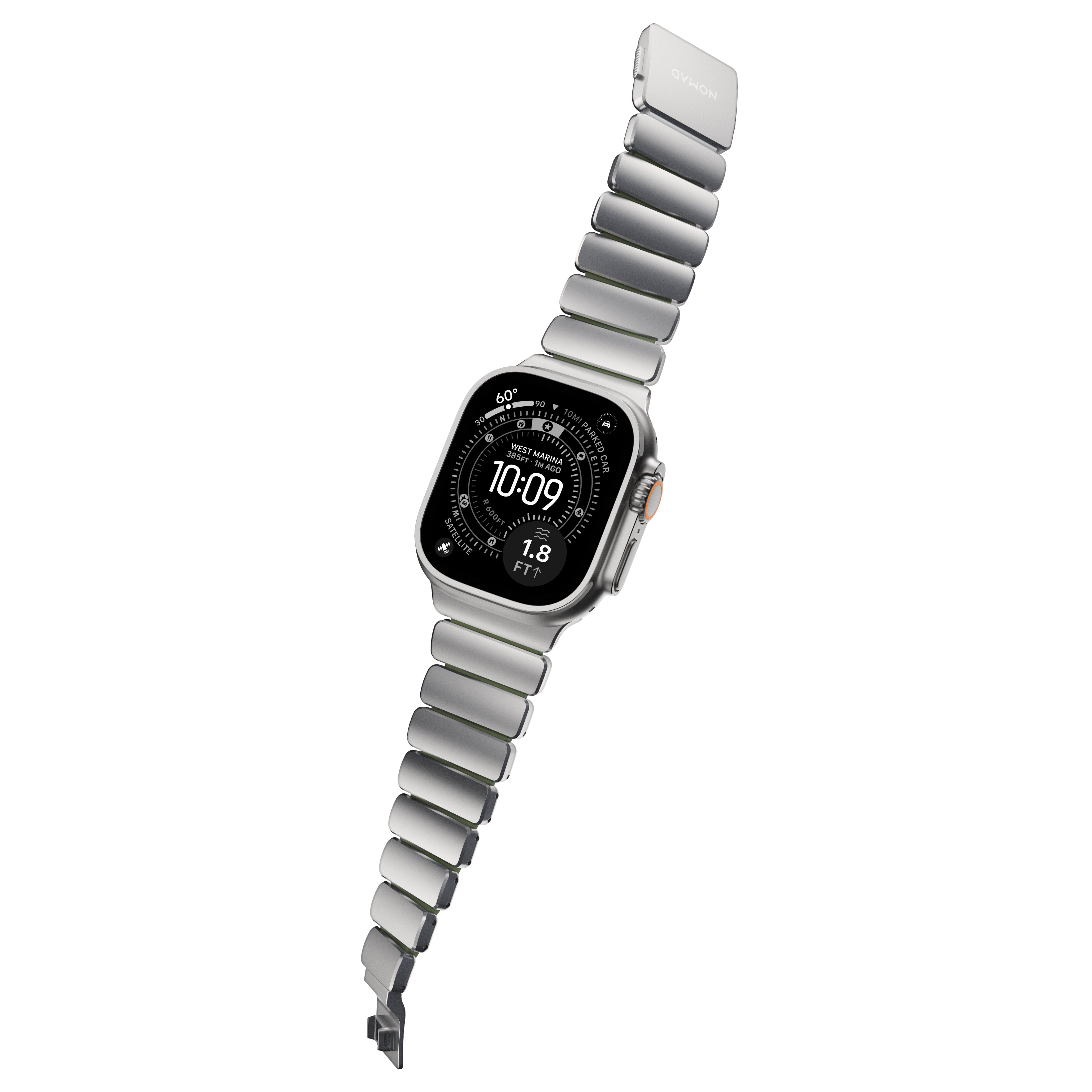 Pulseira Stratos 49mn Natural Titanium/Forest Green FKM
