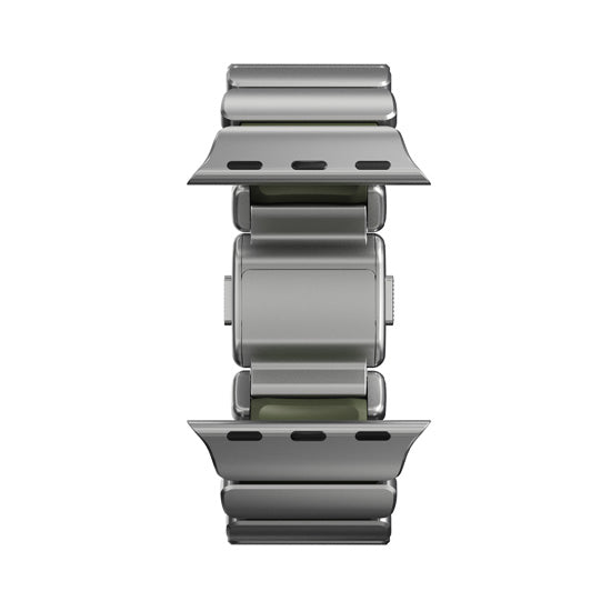 Pulseira Stratos 49mn Natural Titanium/Forest Green FKM