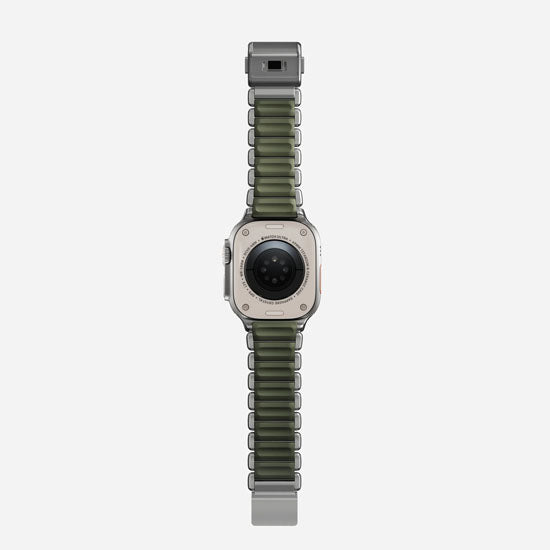Bracelete Stratos 49mn Natural Titanium/Forest Green FKM