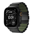 Bracelete Stratos 49mn Titânio Preto/FKM Verde Floresta
