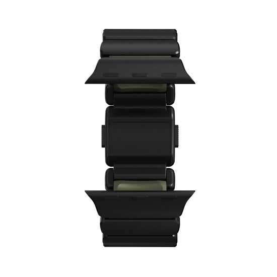 Bracelete Stratos 49mn Titânio Preto/FKM Verde Floresta